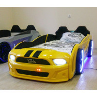 Ліжко гоночна машина Мустанг жовта